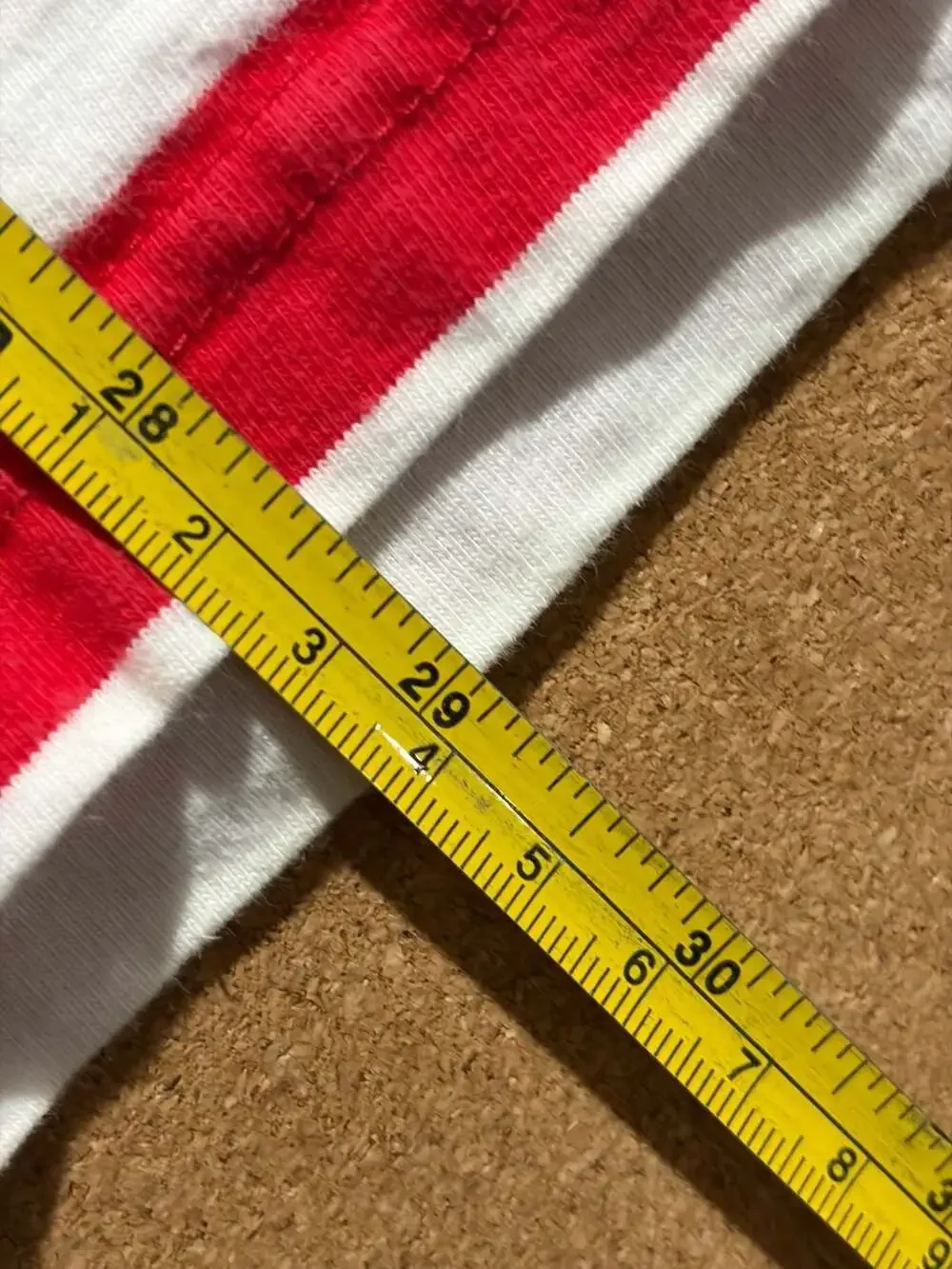 Vintage 90s Guess Jeans Striped Embroidered Tee Candy Cane USA Made - Picture 9 of 9
